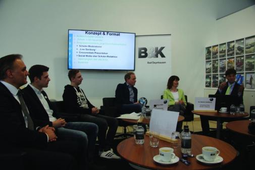 Bild der Pressekonferenz beim Schüler-Klimagipfel bei B&K Bad Oeynhausen
