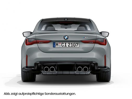 graues BMW M4 Coupé - Heckansicht