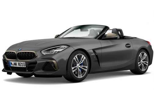 grauer BMW z4 vor weißem Hintergrund - Seitenansicht