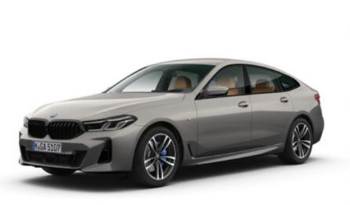 grauer 6er BMW vor weißem Hintergrund - Seitenansicht