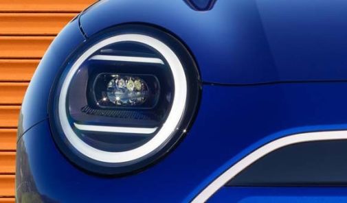 blauer MINI Cooper LED Scheinwerfer